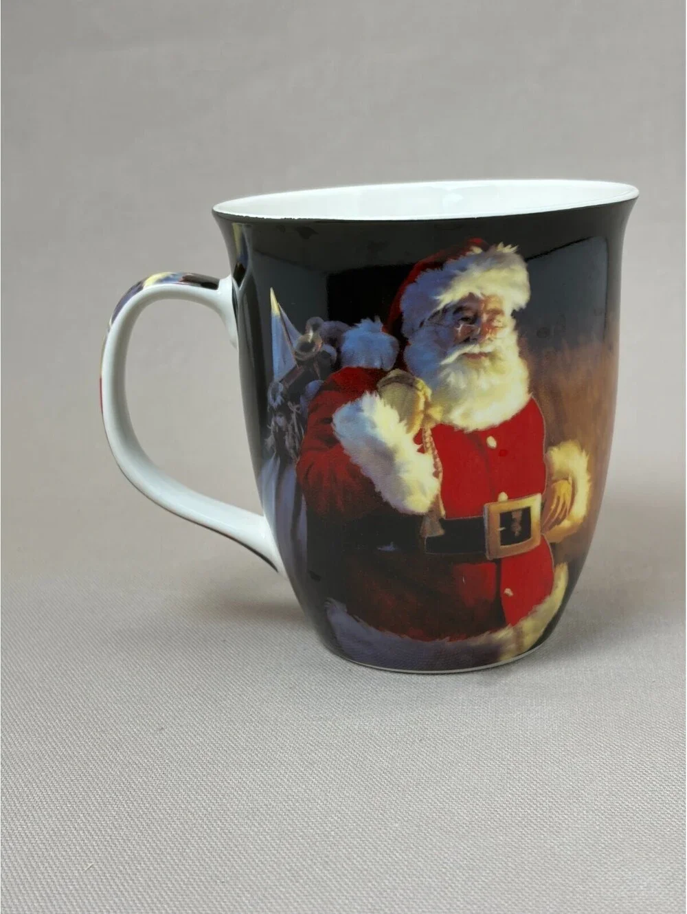 Burton Burton Tom Browning I Believe in Santa Coffee Mug Christmas Cup 14 oz